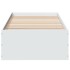 Estructura de cama madera de ingeniería blanca 90x200