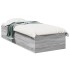 Estructura de cama madera de ingeniería gris Sonoma 90x200