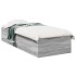 Estructura de cama madera de ingeniería gris Sonoma 90x190