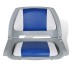 Asiento de barco respaldo plegable cojín azul blanco
