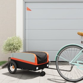 Remolque para bicicleta hierro negro y naranja 30