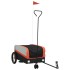 Remolque para bicicleta hierro negro y naranja 30