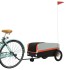 Remolque para bicicleta hierro negro y naranja 30