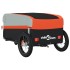 Remolque para bicicleta hierro negro y naranja 30
