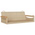Banco columpio de ratán sintético beige 109x62x40