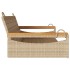 Banco columpio de ratán sintético beige 109x62x40