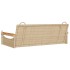 Banco columpio de ratán sintético beige 109x62x40