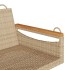 Banco columpio de ratán sintético beige 109x62x40