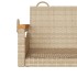 Banco columpio de ratán sintético beige 109x62x40