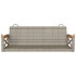 Banco columpio de ratán sintético gris 109x62x40