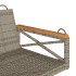 Banco columpio de ratán sintético gris 109x62x40