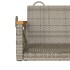 Banco columpio de ratán sintético gris 109x62x40