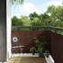 Toldo para balcón ratán sintético marrón y negro 600x90