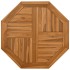 Tablero de mesa octogonal de madera maciza de teca 70x70x2,5