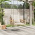 Banco columpio con cojines ratán sintético beige 63x62x40