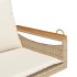 Banco columpio con cojines ratán sintético beige 63x62x40