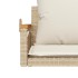 Banco columpio con cojines ratán sintético beige 63x62x40