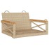 Banco columpio de ratán sintético beige 63x62x40
