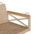 Banco columpio de ratán sintético beige 63x62x40