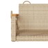 Banco columpio de ratán sintético beige 63x62x40