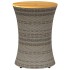 Mesa de jardín en forma de tambor ratán sintético y madera