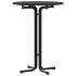 Mesa alta de comedor madera ingeniería y acero negro Ø80x110