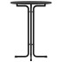 Mesa alta de comedor madera ingeniería y acero negro Ø80x110