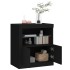 Aparador con luces LED negro 60,5x37x67