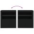 Aparador con luces LED negro 60,5x37x67