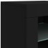 Aparador con luces LED negro 60,5x37x67