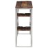 Mesa consola acero inoxidable madera maciza traviesa