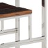 Mesa consola acero inoxidable madera maciza traviesa