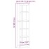 Estantería Corona madera maciza de pino 46x20x170