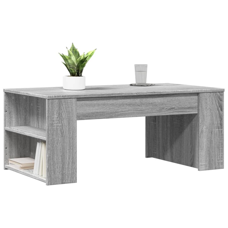 Mesa de centro madera de ingeniería gris Sonoma 102x55x42