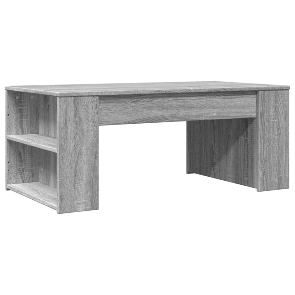 Mesa de centro madera de ingeniería gris Sonoma 102x55x42