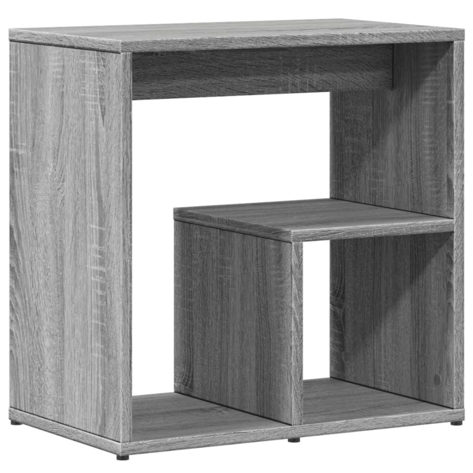 Mesa auxiliar 2 uds madera ingeniería gris Sonoma 50x30x50
