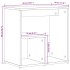 Mesa auxiliar 2 uds madera ingeniería gris Sonoma 50x30x50