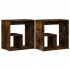 Mesa auxiliar 2 uds madera ingeniería roble ahumado 50x30x50