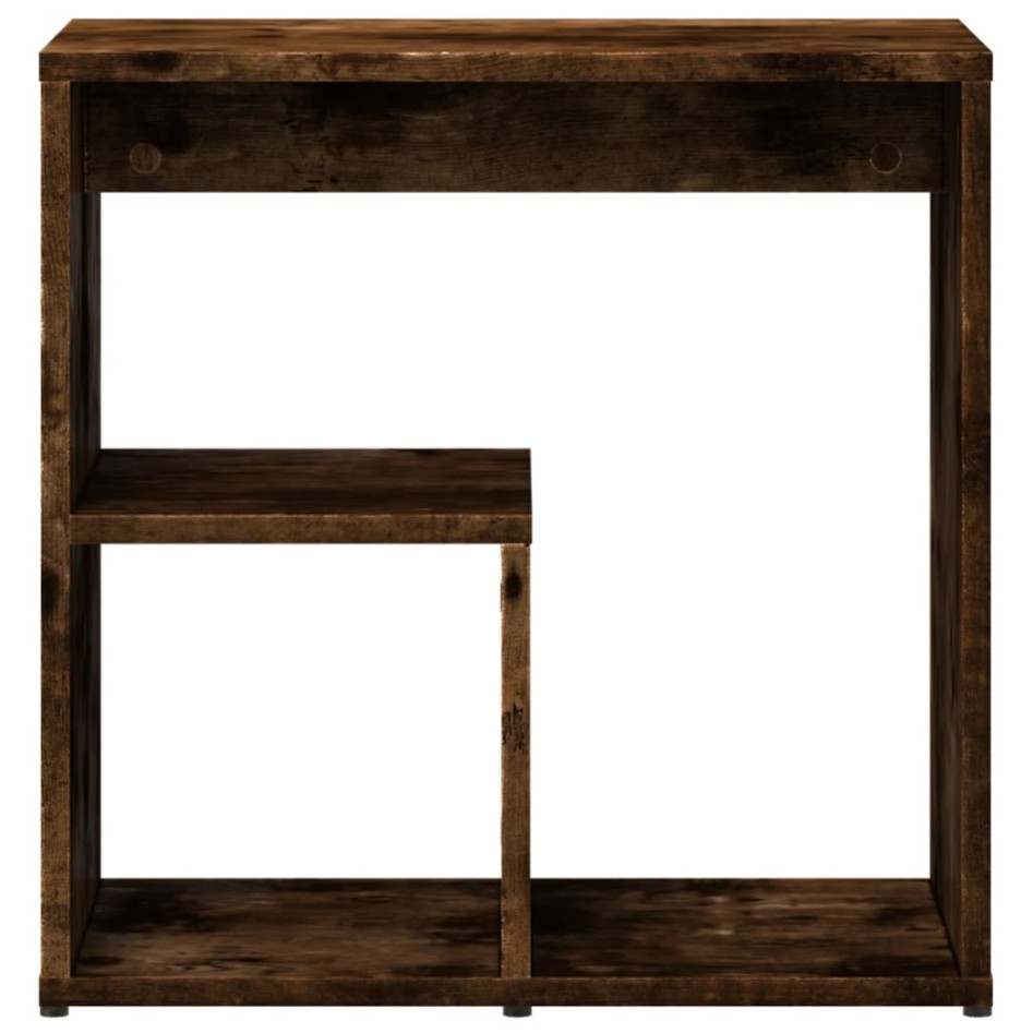 Mesa auxiliar 2 uds madera ingeniería roble ahumado 50x30x50