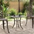 Mesa de jardín aluminio fundido bronce 53x53x53