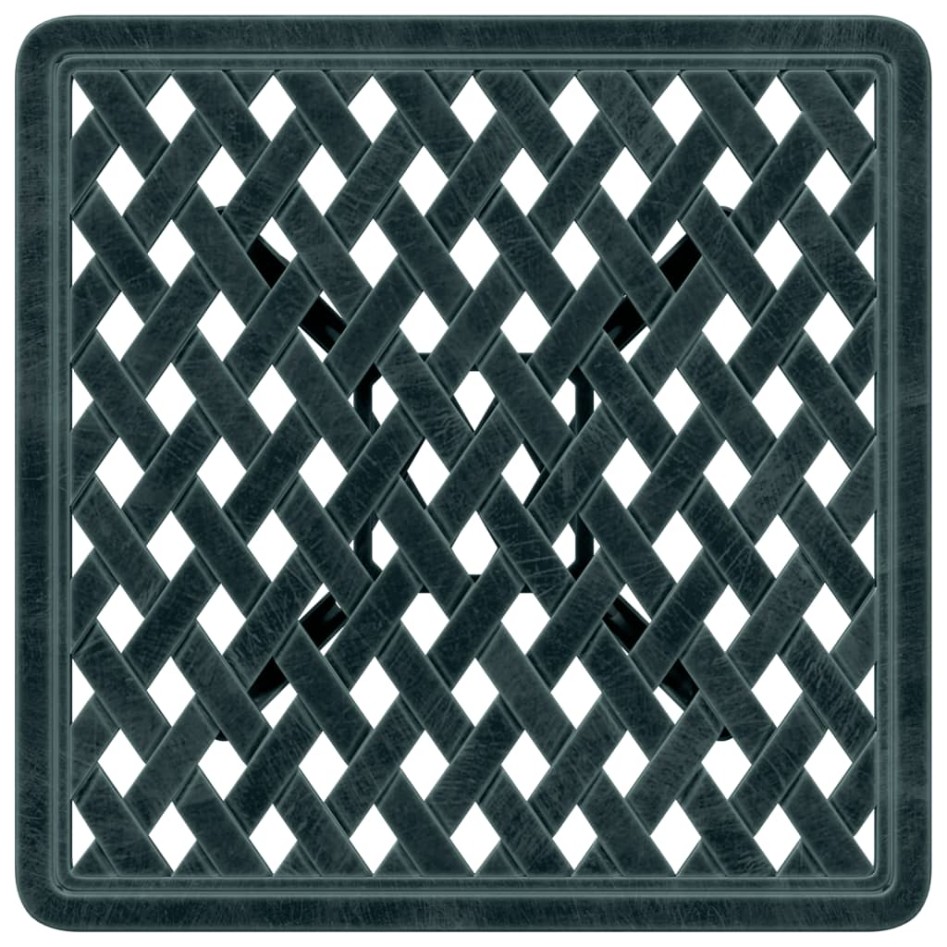 Mesa de jardín aluminio fundido verde 53x53x53