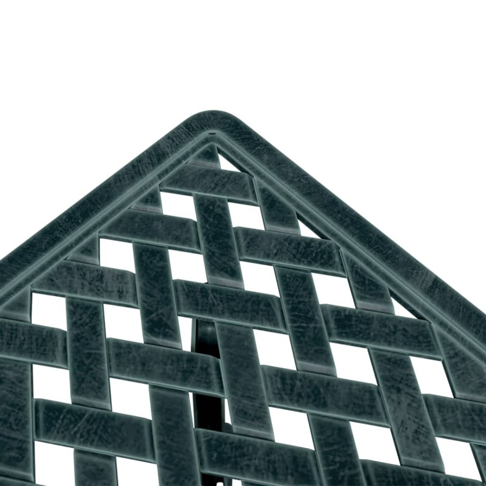 Mesa de jardín aluminio fundido verde 53x53x53