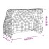 Porterías fútbol niños y balón 2 uds metal blanco 64x35x48