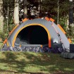 Tienda de campaña 4 personas apertura rápida gris y naranja