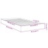 Estructura de cama sin colchón madera roble Sonoma 75x190
