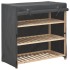 Mueble zapatero con funda de tela gris 79x40x80
