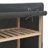 Mueble zapatero con funda de tela gris 79x40x80