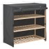 Mueble zapatero con funda de tela gris 79x40x80