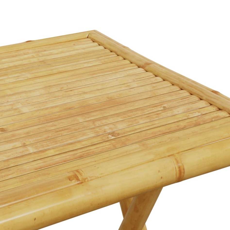 Mesa plegable de jardín de bambú 55x55x75