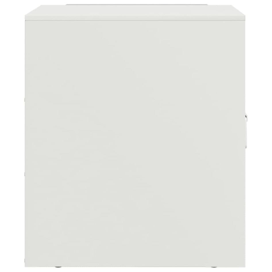 Mesitas de noche 2 unidades acero blanco 34,5x39x44